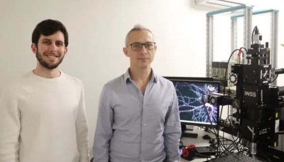 Left to right: MD-PhD student Tomer Kagan and Dr. Tal Laviv.